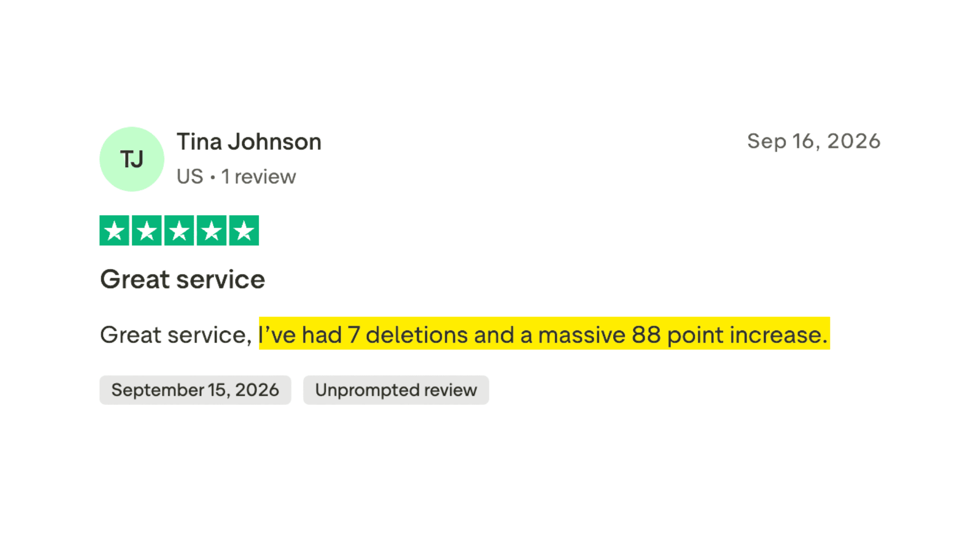 Client made it to the 700+ club in 6 months or less.