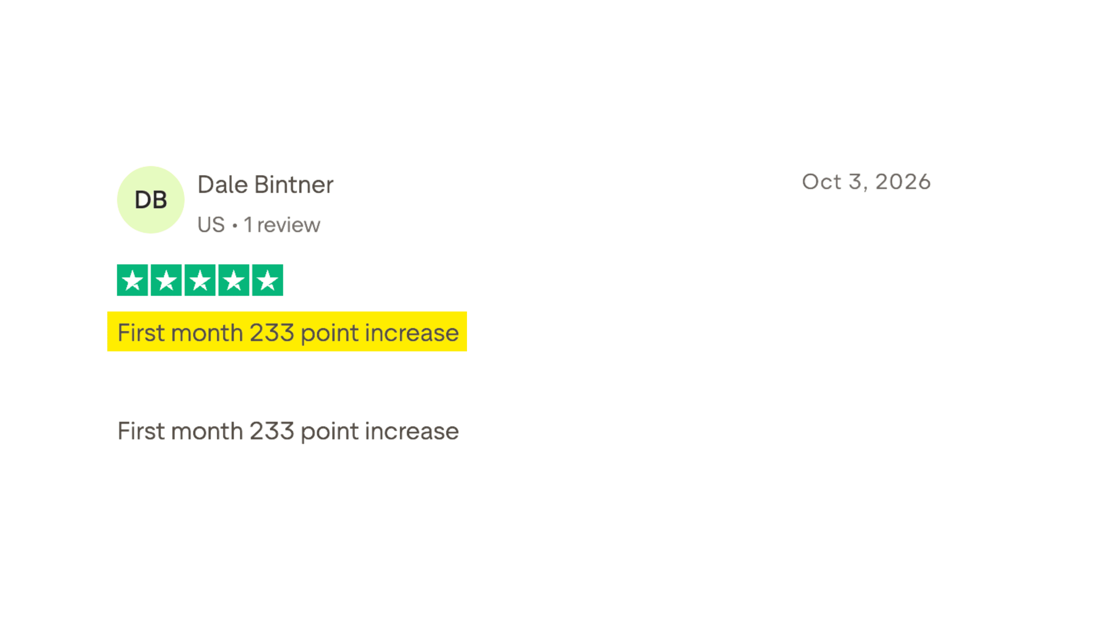 Client made it to the 700+ club in 6 months or less.