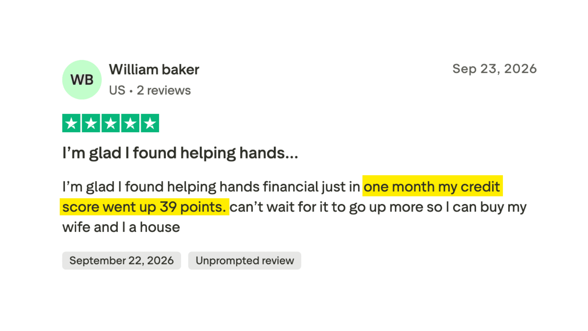 Client made it to the 700+ club in 6 months or less.